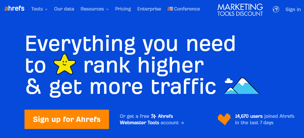 Ahrefs Homepage