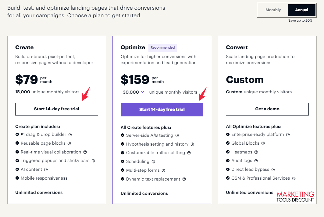 Instapage Plans