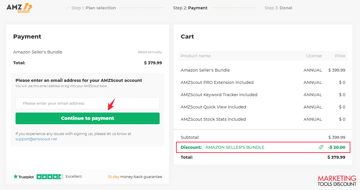 AmznScount Checkout Page