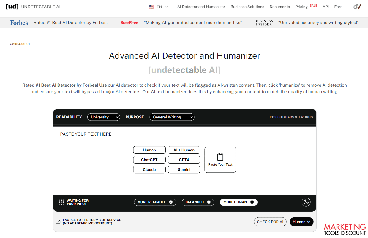 Detector Ai HomePage