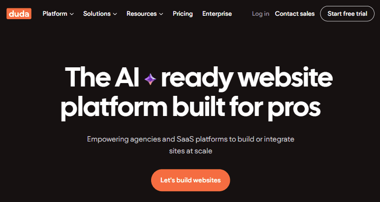Duda AI Website Builder Platfrom