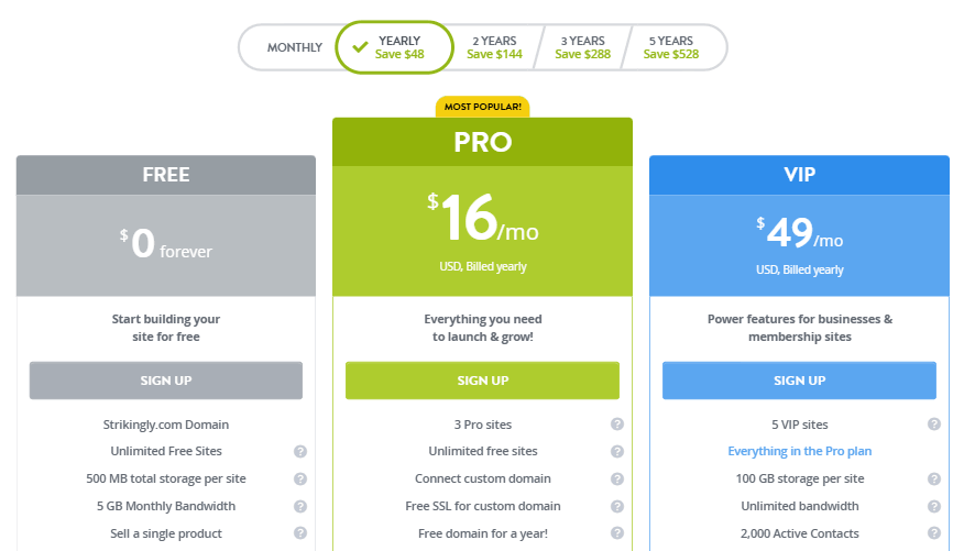 Strikingly Discoutn Code 2025, Save upto $528 Instantly on Plans 1 Strikingly Pricing Plans