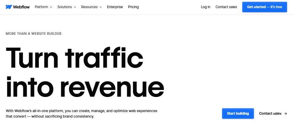 Webflow Visual-website-builder