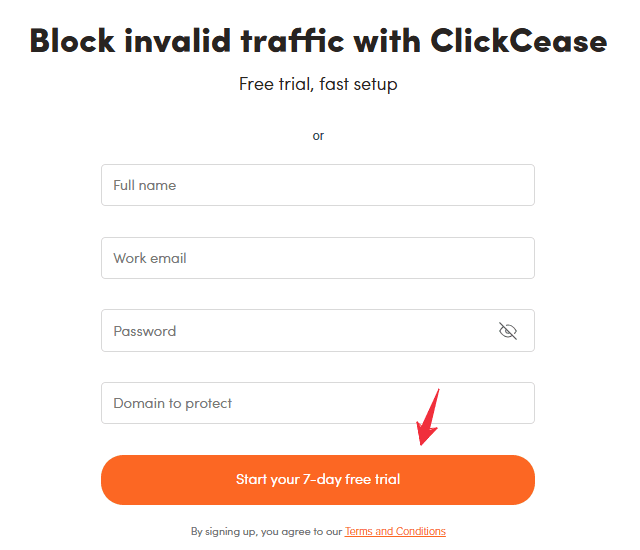 ClickCease Discount Code, Get Up to 40% OFF Click Fraud Prevention Plans 3 ClickCease sign up new account
