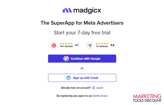 Madgicx Coupon Code, Get Upto Limited 45% Discount on AI Ad Tools 2 Madgicx Start 7 days free trial