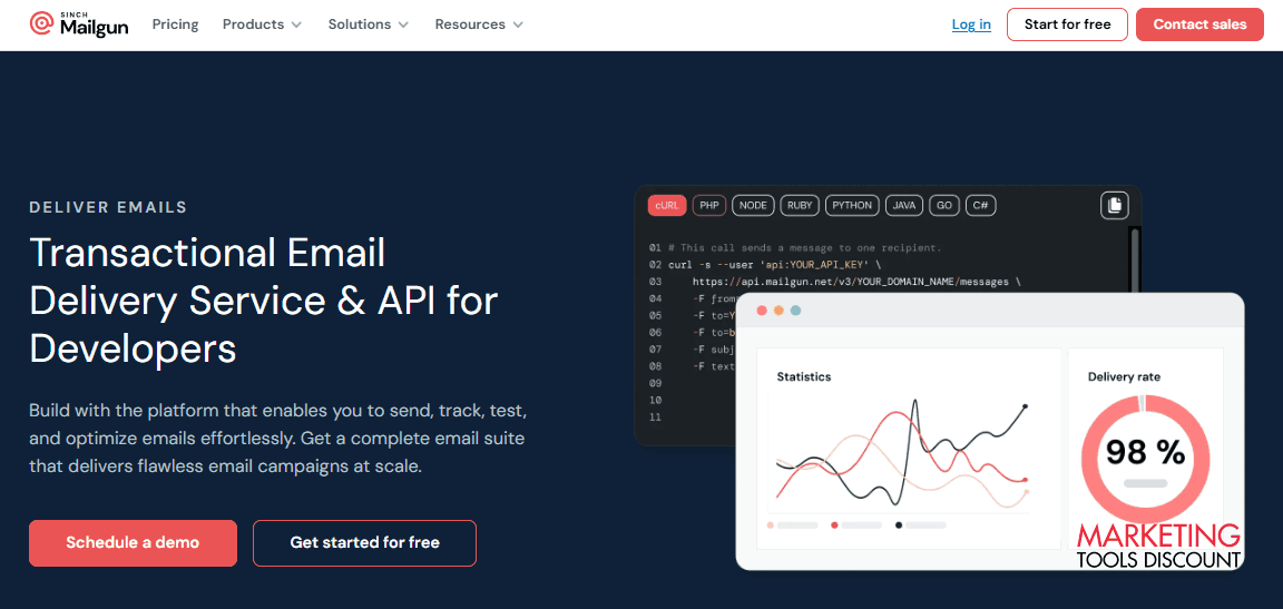 Mailgun Homepage