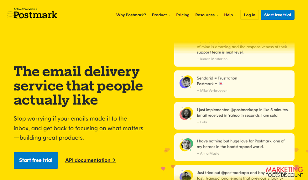 Postmark home page